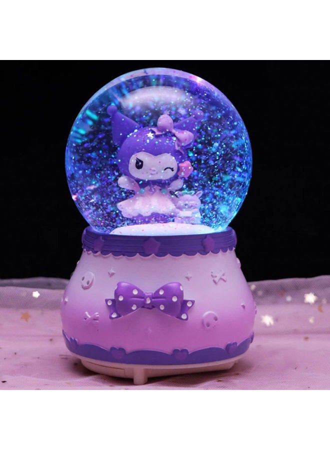 【shop】 Melody Crystal Ball Music Box Dream Rotating Luminous Lights Music Box Series Birthday Gift-Color:Sakura Kurome-Size:Medium Size 【music + Lanterns + Shaking Snow】 - Image 3