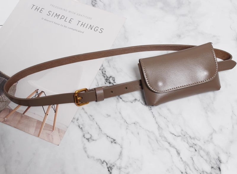 Women'S Belt Trendy Ins Small Waist Bag With Suit Dress Real Belt Decorative Jeans Simple All-Match Girdle - Image 1