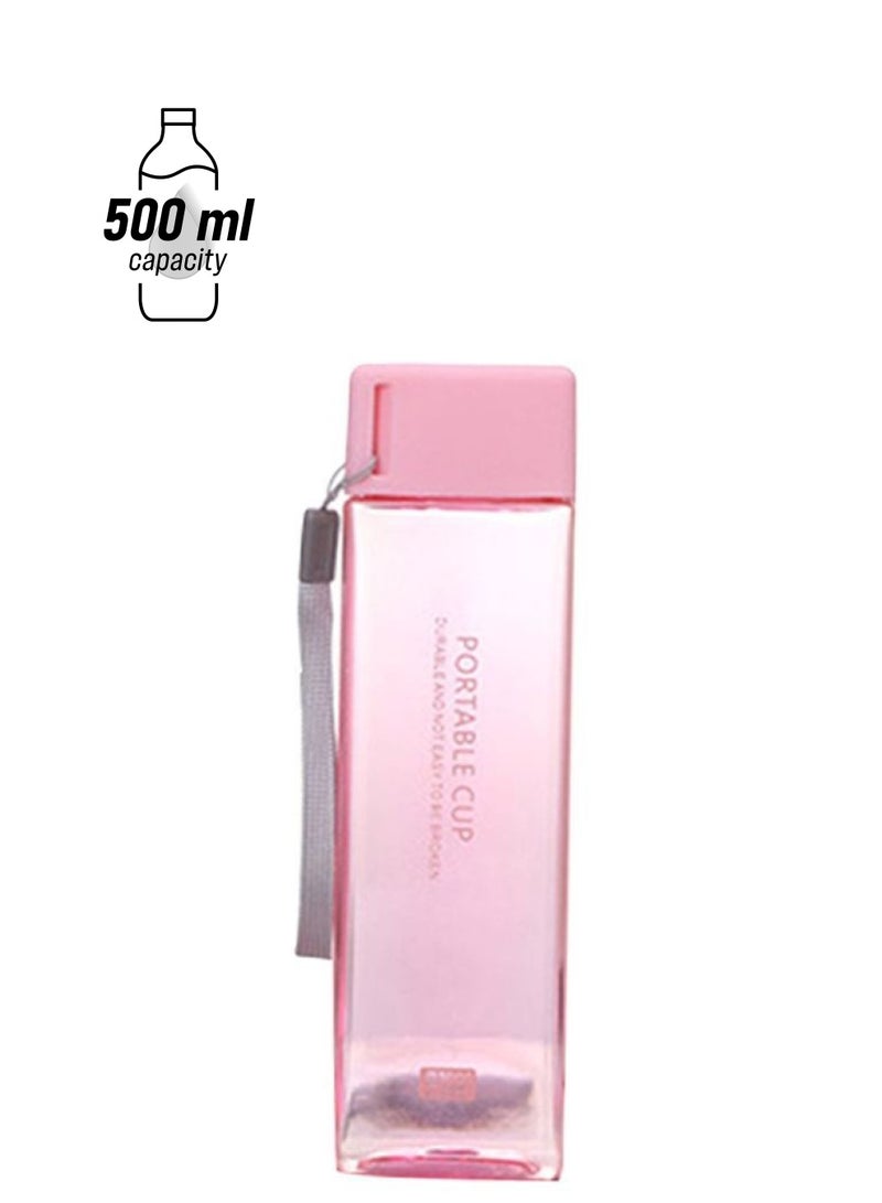 Portable Sports Water Bottle Pink 20x5.5x3.5cm