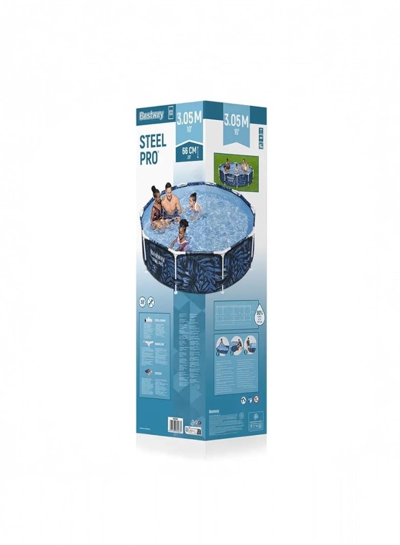 بست واي مسبح دائري ستيل برو 10×26 إنش (3.05م × 66سم) – سهل التركيب ومثالي لأيام الصيف - Image 5