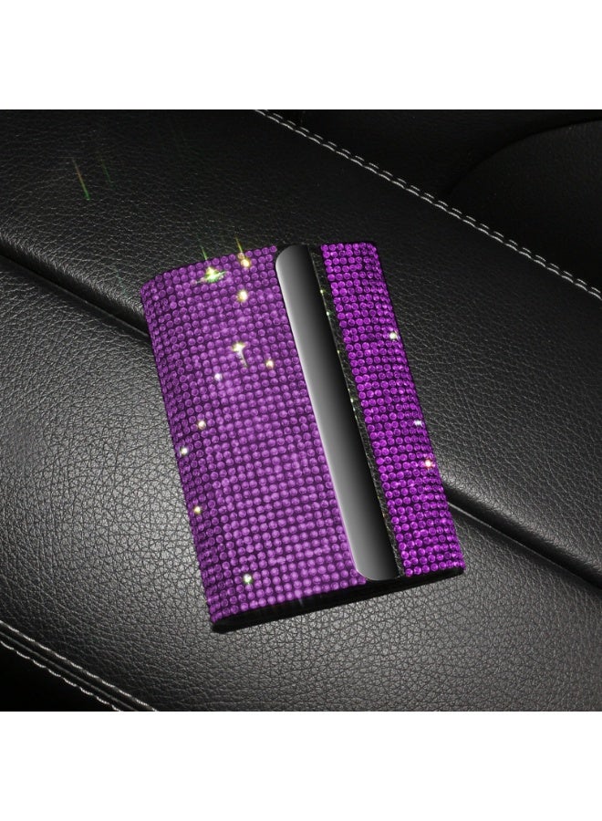Bling Rhinestone Business Card Holder, Portable Metal Credit Card Case, Sparkling Crystal Card Organizer for Women, Fashion Diamond Card Holder for Car Office