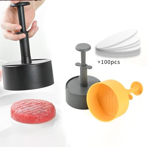 ATORSE Hamburger Patty Press with 100Paper Burger Press for Sausage Outdoor Camping - Image 5