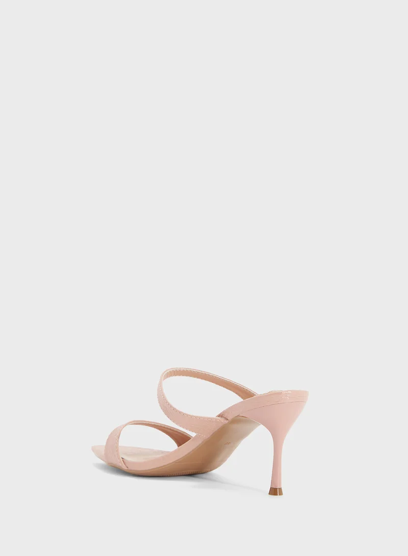 Ginger Pointed Heeled Mule