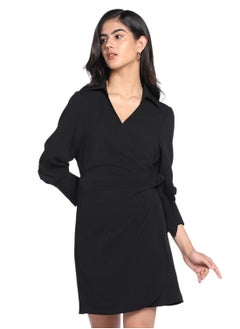 Dennis Lingo Elegant Black Dress for Women - Regular Fit, Chic  - Image 2