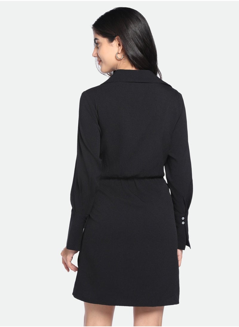 Classic Black Wrap Dress