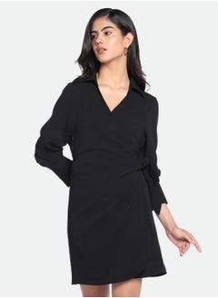 Dennis Lingo Elegant Black Dress for Women - Regular Fit, Chic  - Image 4