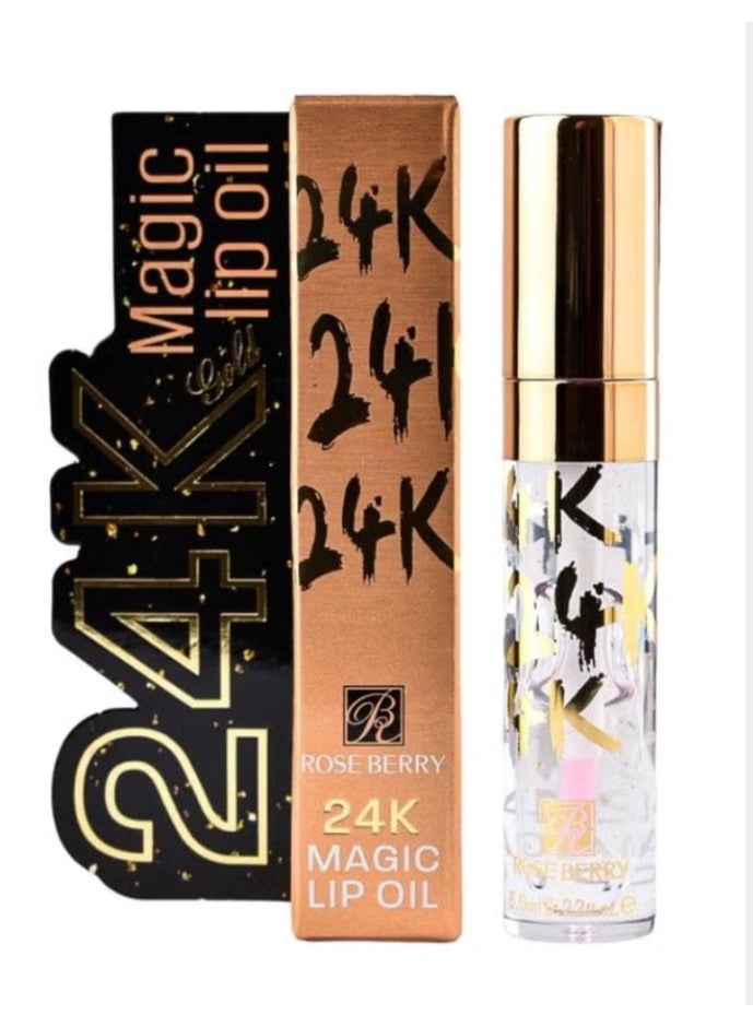 Raspberry Rose 24K Gold Magic Lip Oil