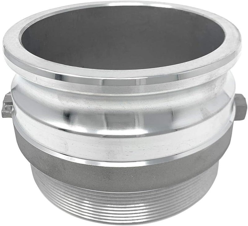 Gloxco Aluminum Type F Cam and Groove Fitting, 6" Male Camlock Adapter x 6" Male NPT (CAM-60-F-AL) - Image 1