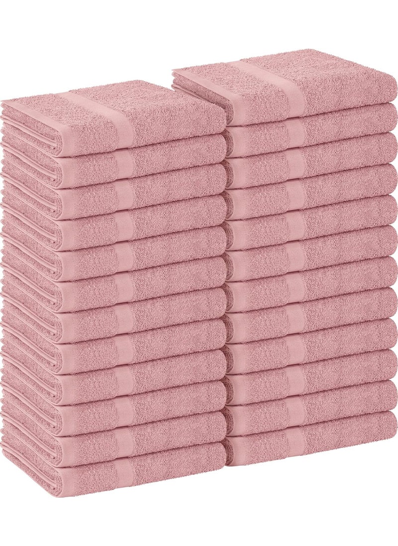 Utopia Towels - Utopia Towels  Salon Towel Pack of 24 Not Bleach Proof 16x27 Inches Highly Absorbent Cotton Towels for Hand Gym Beauty Hair Spa and Home Hair Care Dusty Pink - Image 1