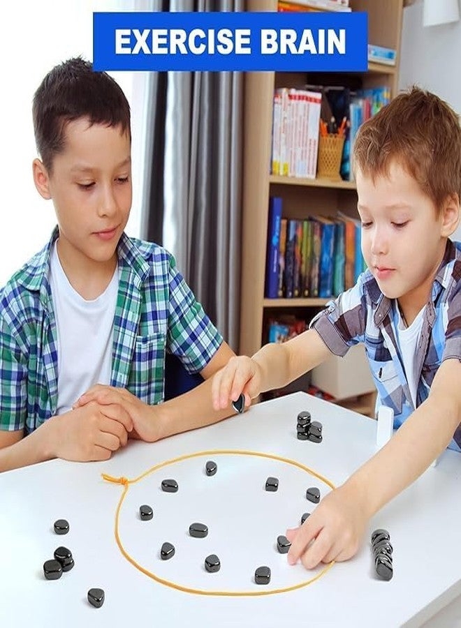 Soaex Magnetic Sizzle Game | Strategic Game for Travel Kids, Adults & Family for All Age | 24 Irregural Magnet Stones| Portable Puzzle Chess |Fun Strategy & Educational - Image 4