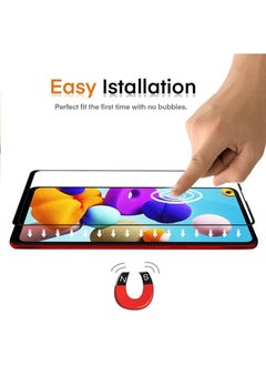 Generic Samsung Galaxy A21s Screen Protector - Edge to Edge Tempered Glass Screen Protector - Black, High Transparency, Delicate Touch, Anti-Explosion, Smooth Arc Edges, Easy Installation.  - Image 4