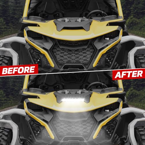 XUTVOTOR Front Hood Scoop Spotlight for 2024 Can-Am Maverick R, LED Auxiliary Lamp Accent Lights Daytime Running Lights for Can-Am Maverick R X RS MAX 2024 2025 Accessories - Image 5