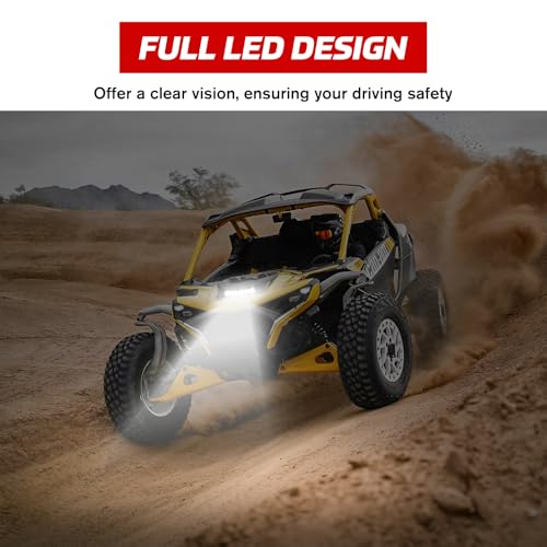 XUTVOTOR Front Hood Scoop Spotlight for 2024 Can-Am Maverick R, LED Auxiliary Lamp Accent Lights Daytime Running Lights for Can-Am Maverick R X RS MAX 2024 2025 Accessories - Image 3