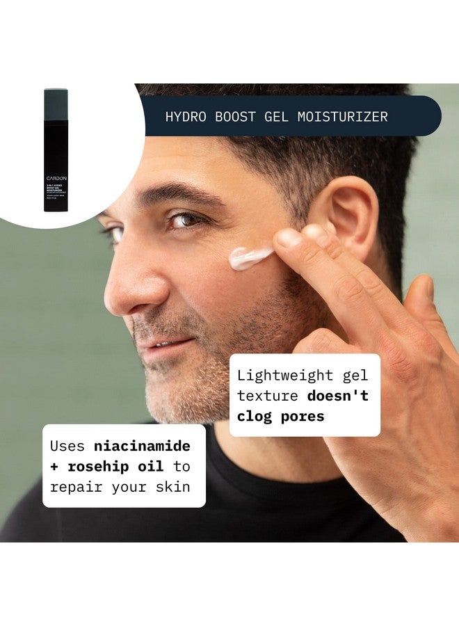 Cardon Cactusbased Men'S Skincare Set Premium Korean Skincare For Sensitive Skin And Oily Skin Waterbased Face Moisturizer With Spf 30 Gentle Face Wash Repairing Night Cream With Vitamin E - Image 5