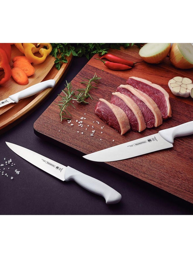 ترامونتينا سكين ترامونتينا بريميوم  بوصات بشفرة ستانلس ستيل ومقبض بولي بروبلين أبيض - Image 2