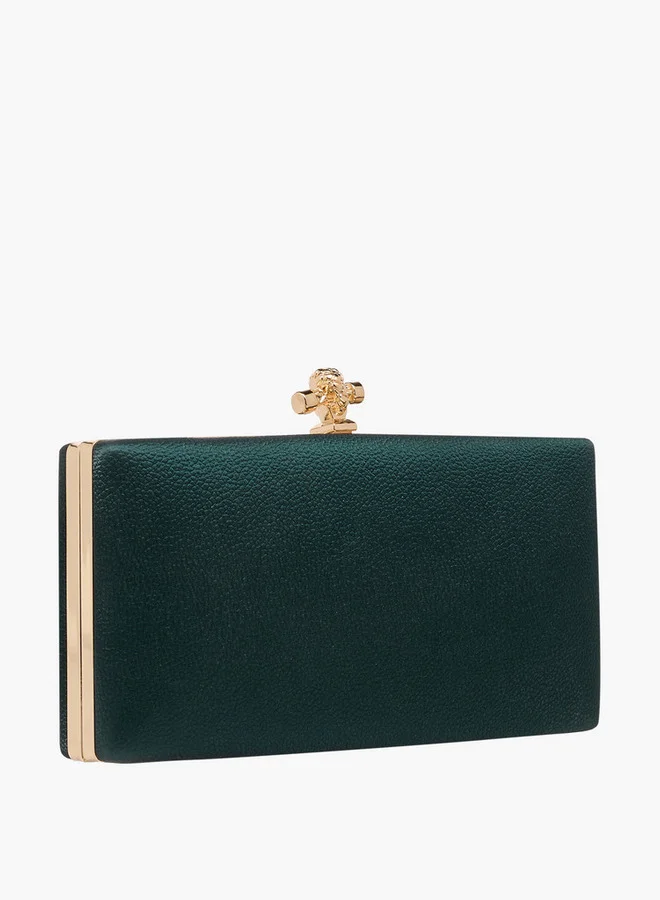 Flora Bella By Shoexpress Solid Clutch with Chain Strap