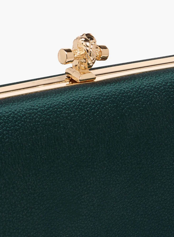Flora Bella By Shoexpress Solid Clutch with Chain Strap