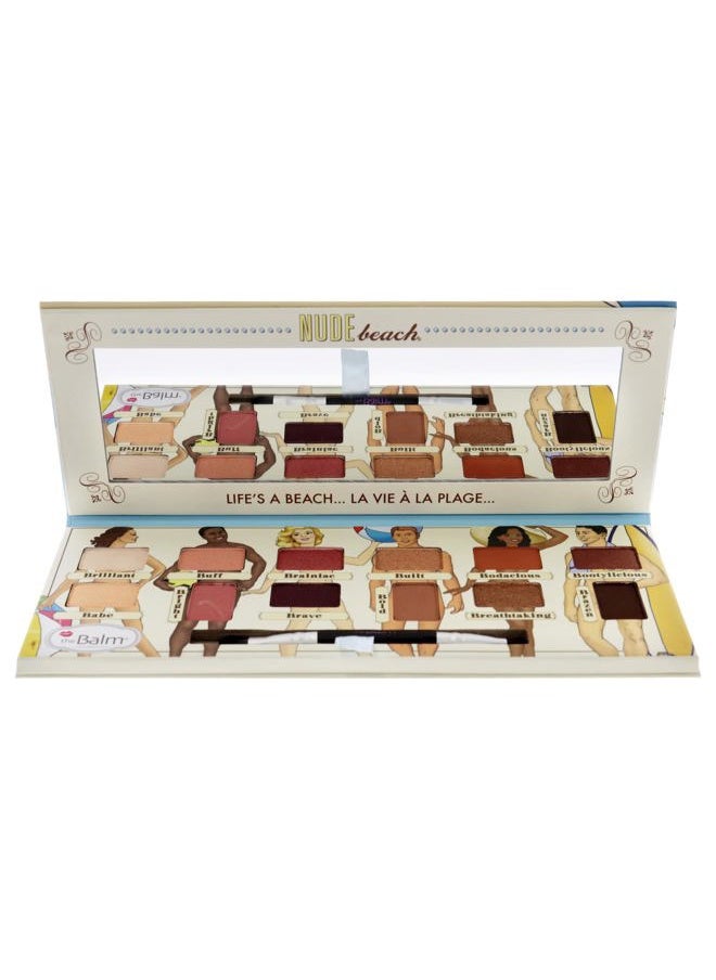 theBalm Nude Beach Eyeshadow Palette, Durable Long-Lasting, Professional Cosmetic Set, 12 Eye-Popping Shades, Triple-Milled Pigments 0.382 Oz  - Image 2