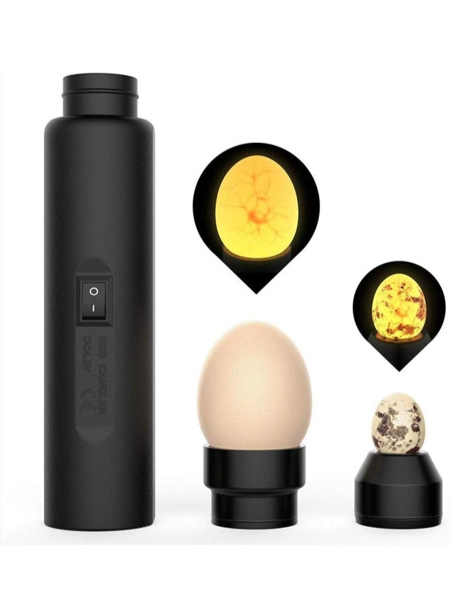 klarako LED Egg Candler Light, High Intensity Bright Cool Light Monitoring Eggs Development Flashlight for for Chickens Ducks Birds Eggs - Image 1