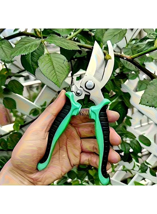 Random Color Ratchet Pruning Shears Stainless Steel Effort Saving Garden Tool - Image 4