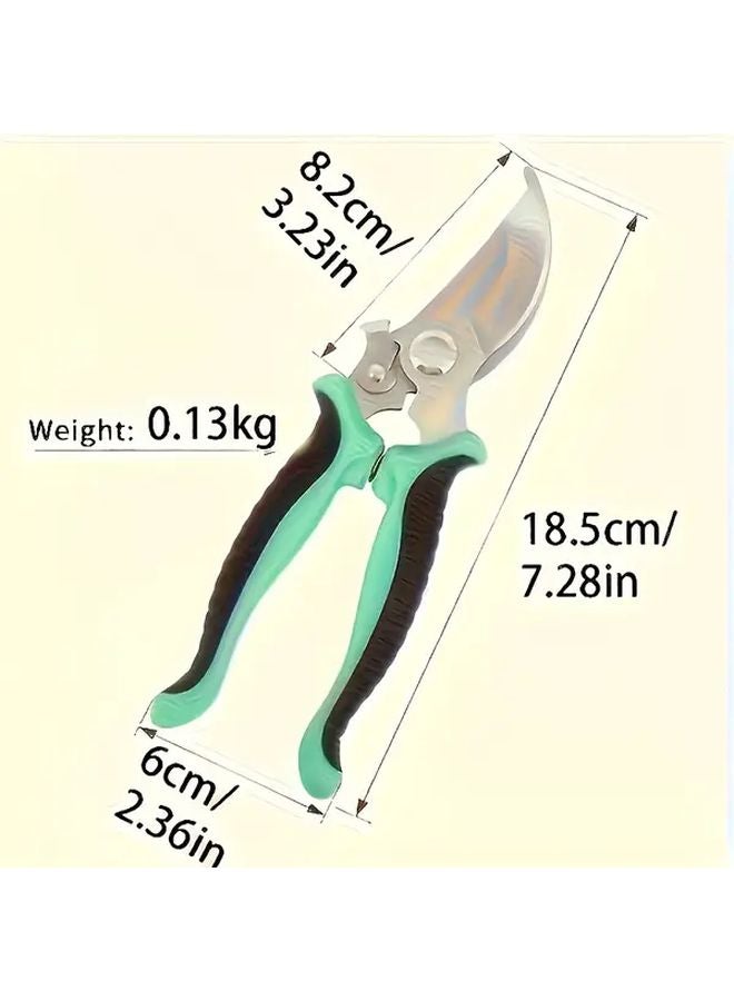 Random Color Ratchet Pruning Shears Stainless Steel Effort Saving Garden Tool - Image 3