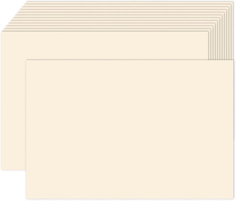 Goefun 100 Pack 4x6 Ivory Cardstock Blank Index Cards 4x6 Cardstock Paper, 80lb Heavyweight Cream Cardstock Unlined Notecards for Invatations, Post Cards, Photo Paper, Recipe Cards - Image 1