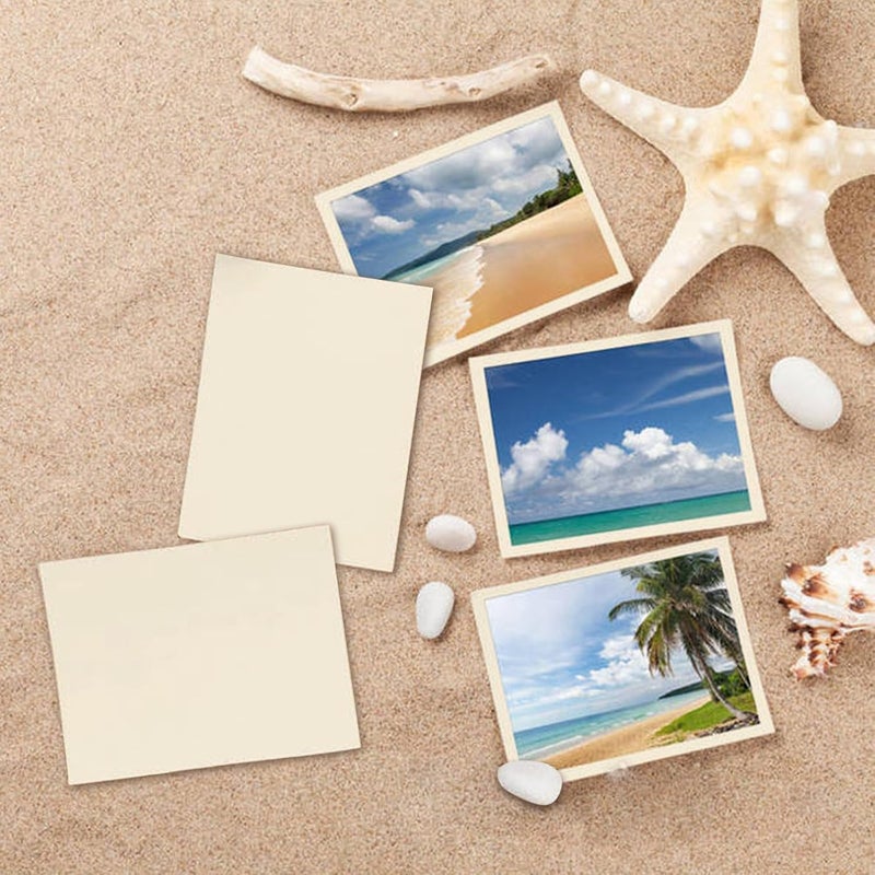Goefun 100 Pack 4x6 Ivory Cardstock Blank Index Cards 4x6 Cardstock Paper, 80lb Heavyweight Cream Cardstock Unlined Notecards for Invatations, Post Cards, Photo Paper, Recipe Cards - Image 4