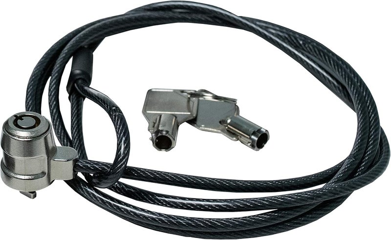 CTA Digital Steel Cable Lock- CTA Security Steel MK Compatible Cable and Lock System for Laptops, Desktops, & Other Devices - Compatible with Standard Kensington Slots (LT-CABLEMK) - Image 1