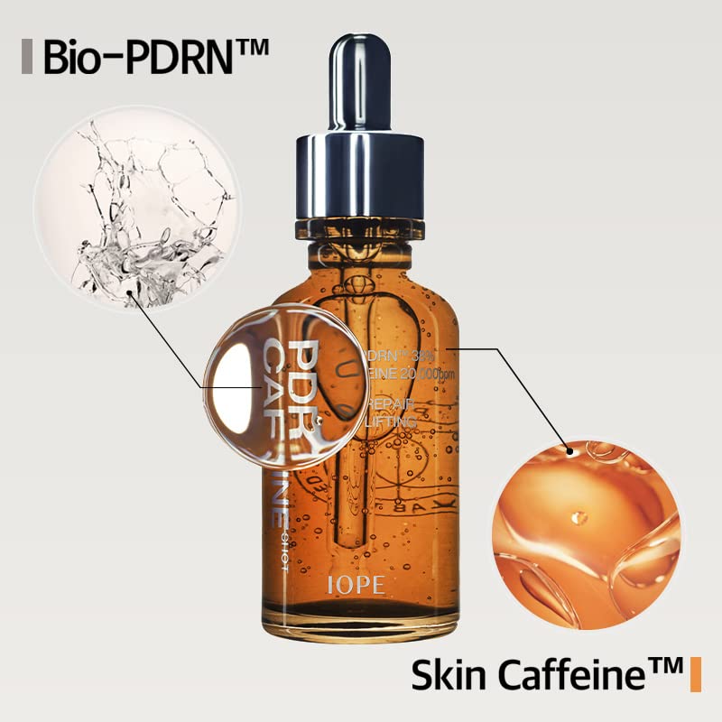 IOPE BIO-PDRN Caffeine Shot Serum | 38% Plant-Based Vegan PDRN & 20,000ppm Caffeine & Niacinamide in a Bottle, Plumping Skin, Intense Lifting and Firming, Korean Skincare, 1.01 Fl Oz - Image 4