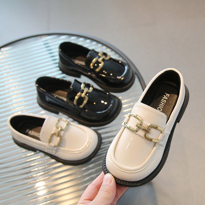 Girls' Leather Shoes 2025 Spring and Autumn New Children's Shoes Girls British Style Easiest for Match Fashion Loafers One-Step - Image 4