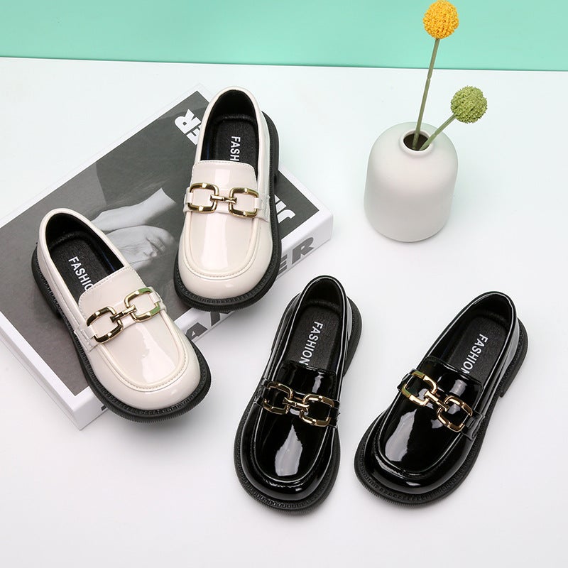 Girls' Leather Shoes 2025 Spring and Autumn New Children's Shoes Girls British Style Easiest for Match Fashion Loafers One-Step - Image 2