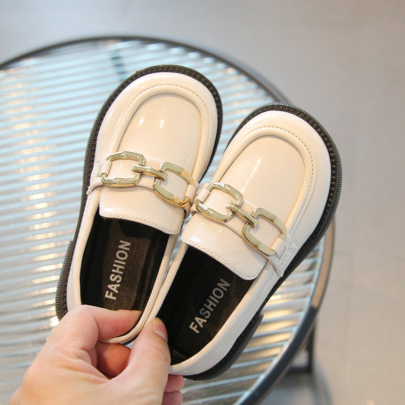 Girls' Leather Shoes 2025 Spring and Autumn New Children's Shoes Girls British Style Easiest for Match Fashion Loafers One-Step - Image 5