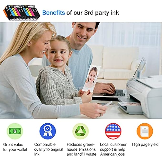 COMPATIBLE INK CARTRIDGES REPLACEMENT FOR HP 564XL FOR PHOTOSMART 5510 5520 6510 6520 6525 7510 7520 7525 B8550 C6380 D7560 PREMIUM C309A C410 OFFICEJET 4620 DESKJET 3520 (10 PACK) - Image 2