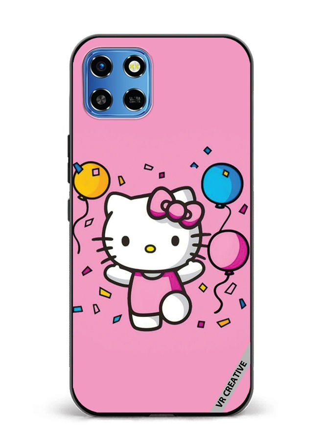 VR CREATIVE غطاء حماية لهاتف Infinix Smart 6 HD بتصميم هالو كيتي متعدد الألوان - Image 1