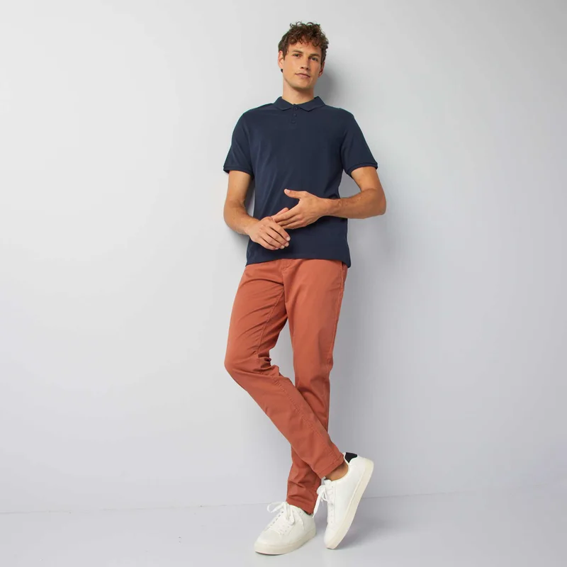 Kiabi Slim-Fit Chinos Brown