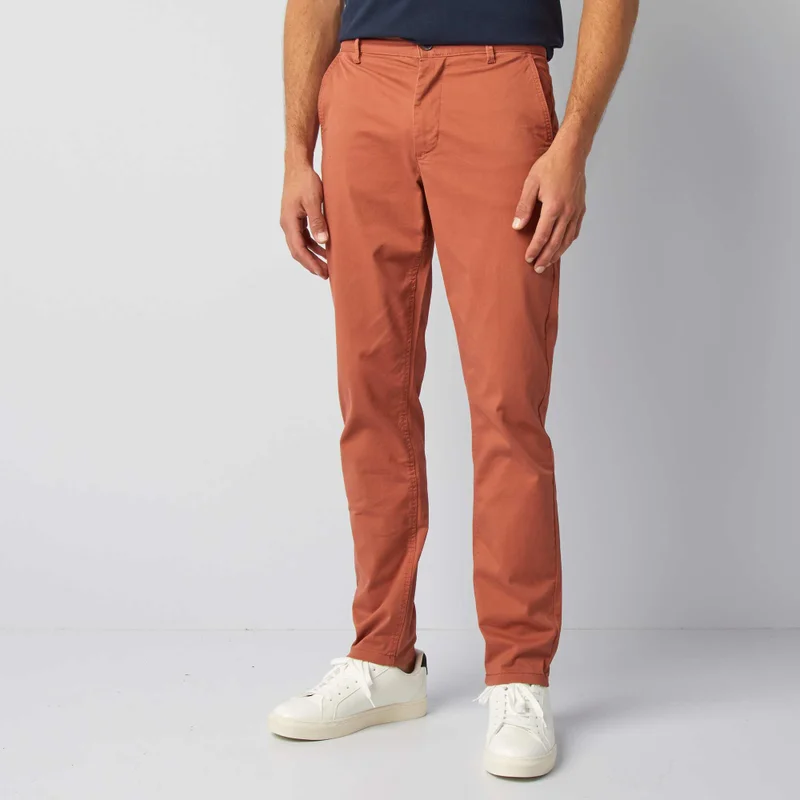 Kiabi Slim-Fit Chinos Brown