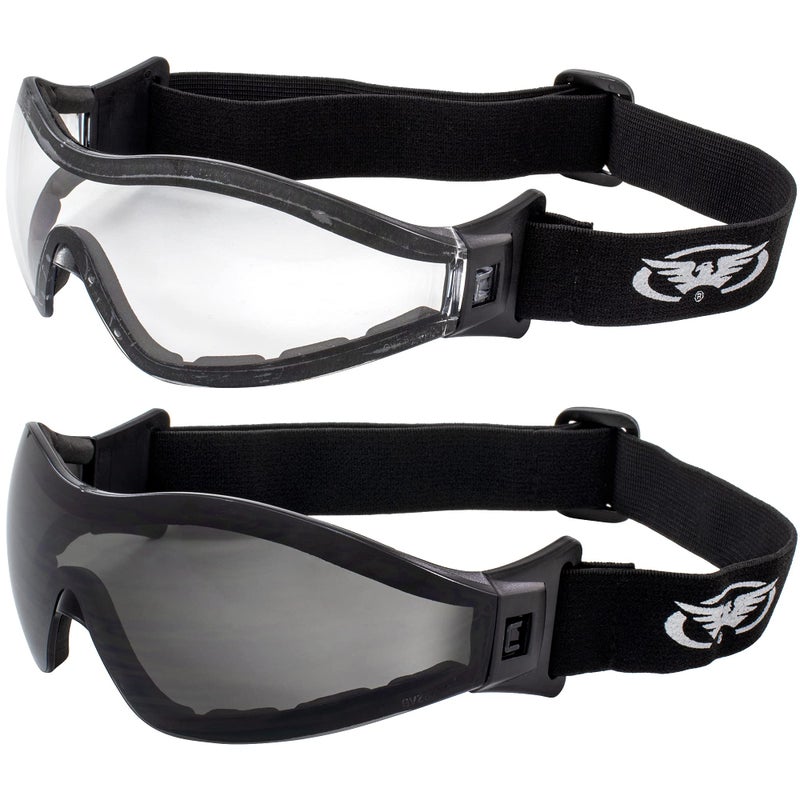 Global Vision Z33 Foam Padded AntiFog Motorcycle ATV Riding Paintball Safety Skydiving Goggles