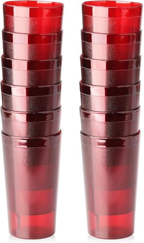 New Star Foodservice New Star Foodservice  RestaurantGrade Beverage Tumblers Red Set of 72 12 oz 