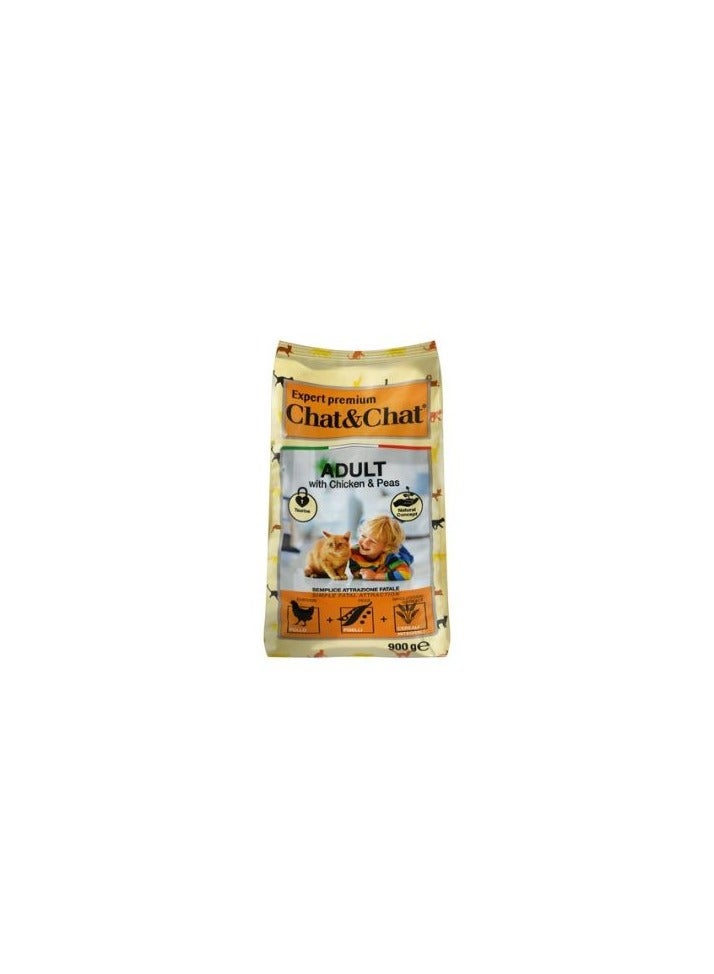 Chat & Chat Adult Cat Dry Food Chicken & Peas