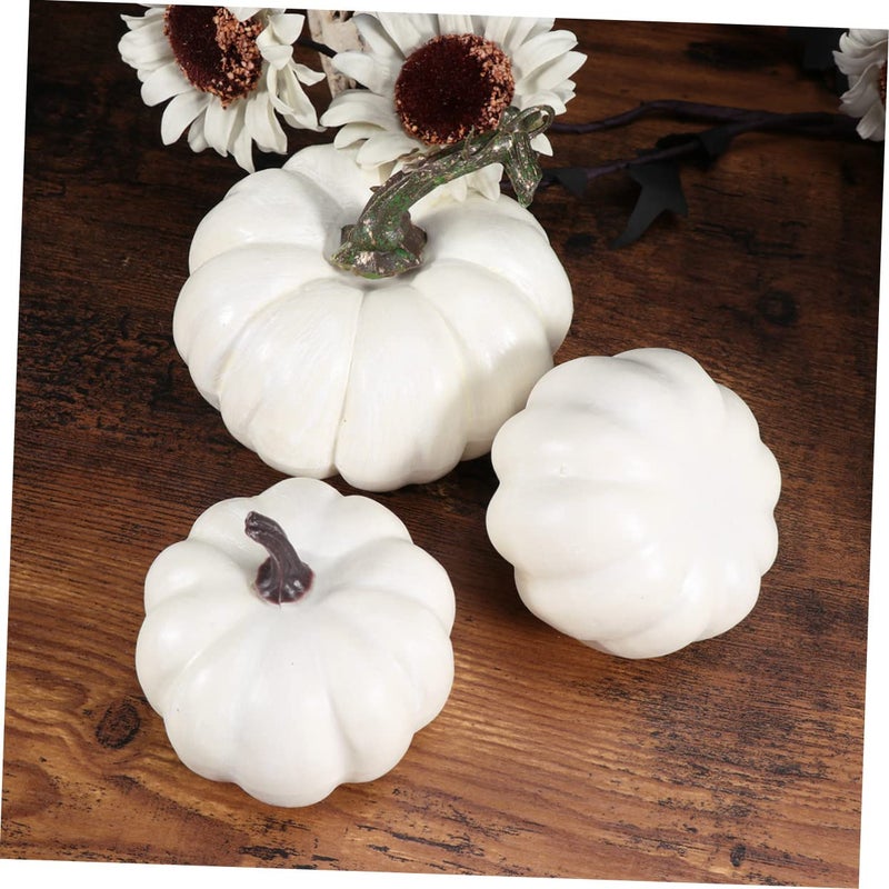 Realistic Mini Artificial Pumpkins 6Pcs Fall Harvest Halloween Thanksgiving DIY Craft Decor - Image 5