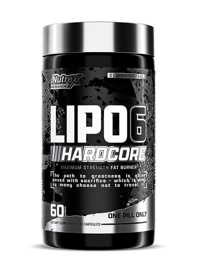 Nutrex Research Lipo-6 Hardcore Maximum Fat Burner 60 Capsules 