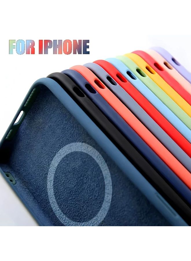 Pink Magnetic Shockproof Silicone Phone Case Compatible with iPhone 15 Pro - Image 1