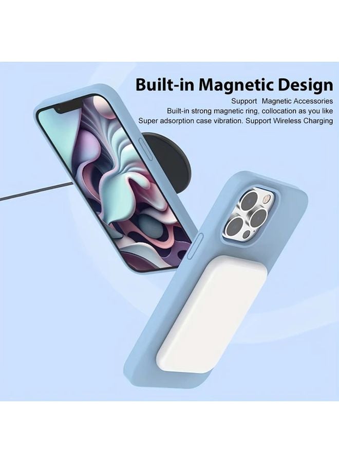 Pink Magnetic Shockproof Silicone Phone Case Compatible with iPhone 15 Pro - Image 3