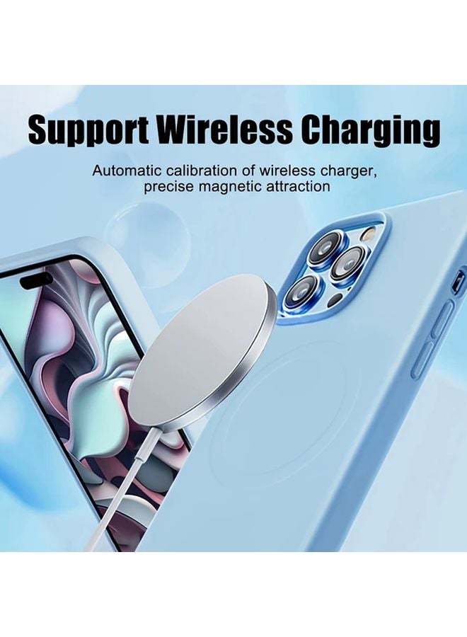 Pink Magnetic Shockproof Silicone Phone Case Compatible with iPhone 15 Pro - Image 4