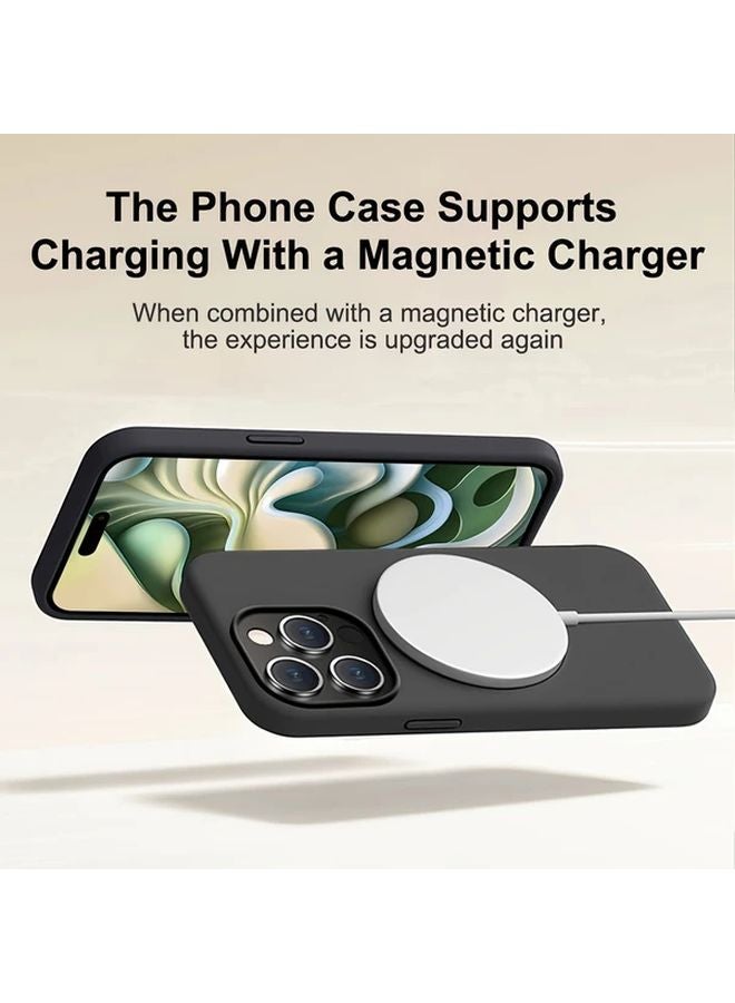 Pink Magnetic Shockproof Silicone Phone Case Compatible with iPhone 15 Pro - Image 2