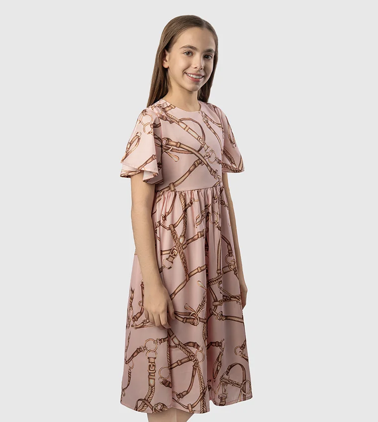 BEVERLY HILLS POLO CLUB Bhpc Kids Light Pink Mid Dress