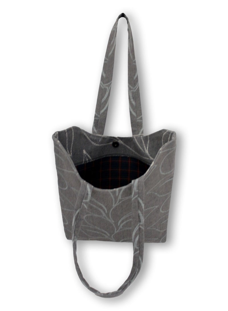 Gharibo Bags casual printed linen tote bag w230003a - Image 3