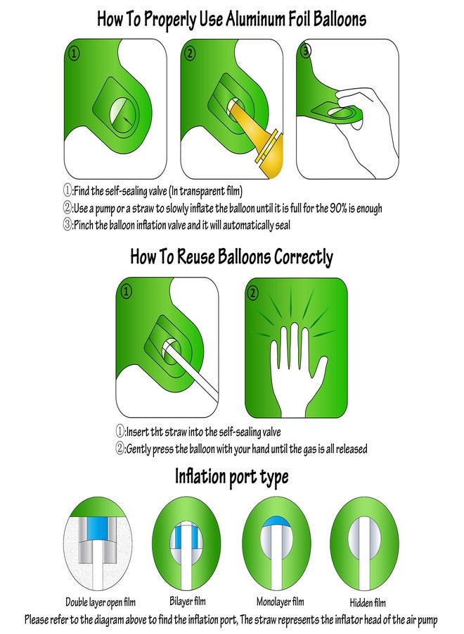 CHANGZHONG 40 inch large green digital balloon number helium foil polyester film Jungle themed party birthday party anniversary decoration bright green digit 4 - Image 5