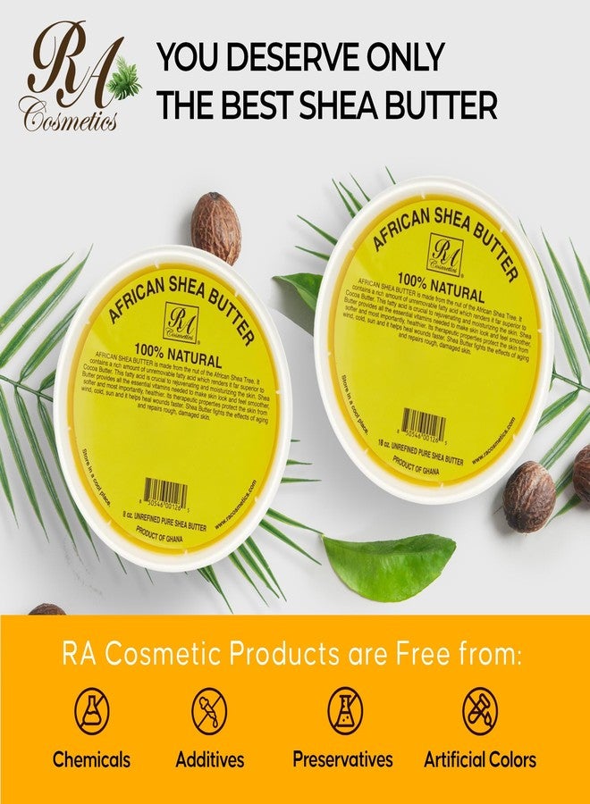 RA COSMETICS 100% Natural Unrefined Yellow Shea Butter Bundle 16oz & 8oz - Image 5