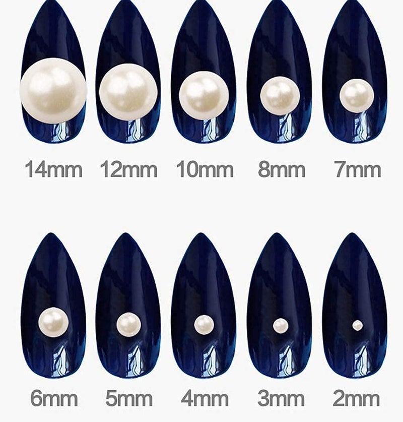 Cymtoo 14mm Cabochon Faux Dome Round Pearl Flatback Half Pearl Beads for DIY Crafts Making 50pcs (Ivory) - Image 5